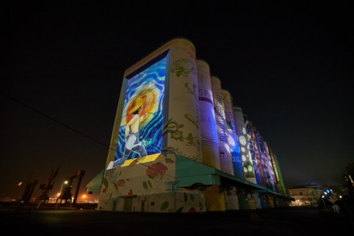 인천 사일로 프로젝션 맵핑