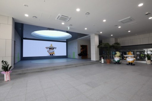 익산어린이박물관 로비 미디어아트